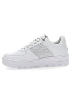 Sneakers Platform Cotton Belt Bipolar Glitter Argento