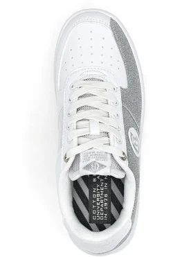 Sneakers Platform Cotton Belt Bipolar Glitter Argento
