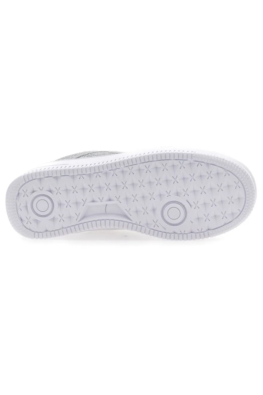 Sneakers Platform Cotton Belt Bipolar Glitter Argento