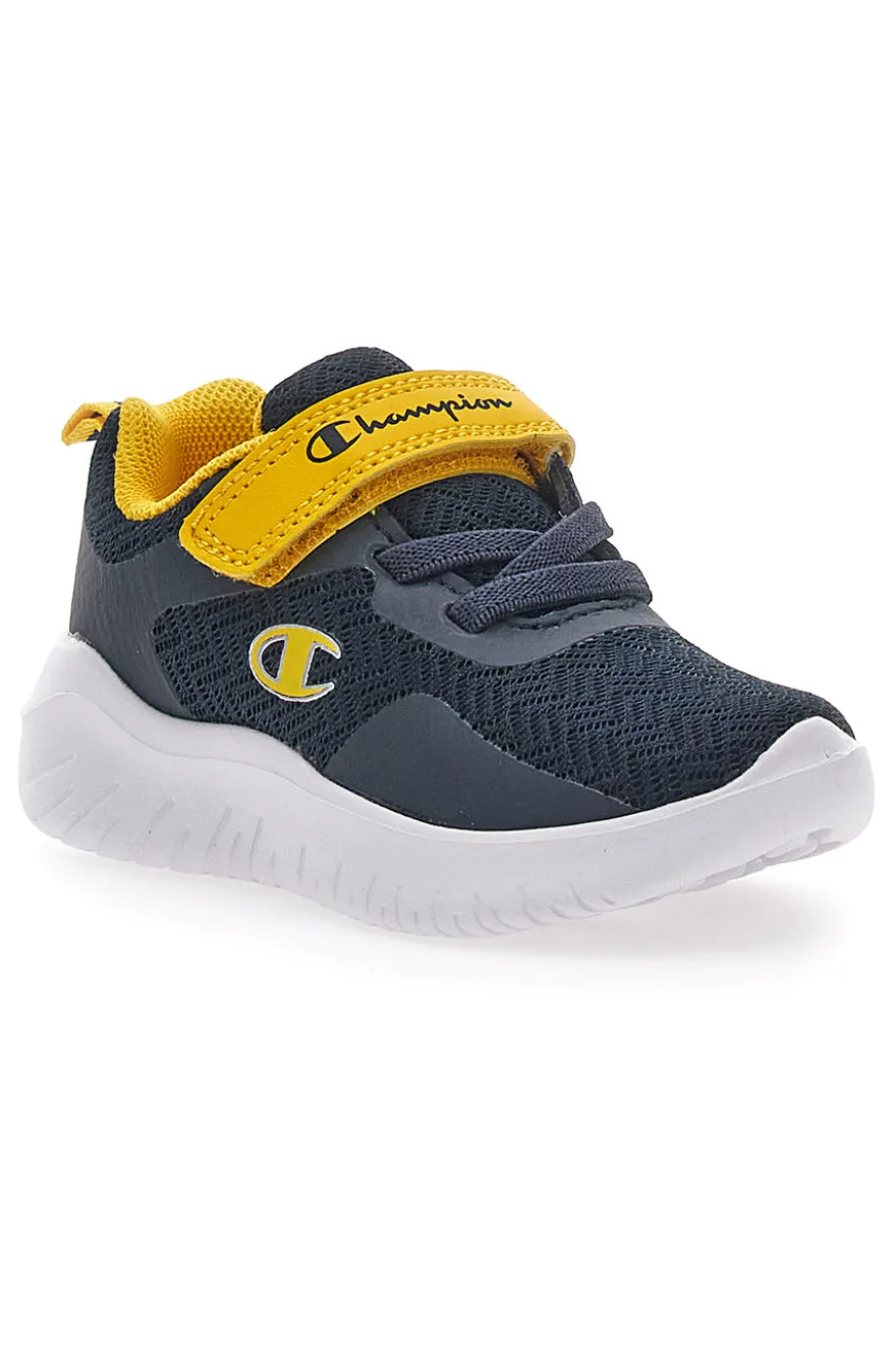 Sneakers Primi Passi Navy e Gialle con Velcro CHAMPION SOFTY EVOLVE B TD