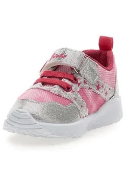 Sneakers Primi Passi rosa e argento fantasia stellata primi passi Pitt kids PK2187B