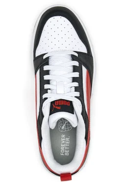 Sneakers Puma Rebound V6 LO JR Bianche-Nere