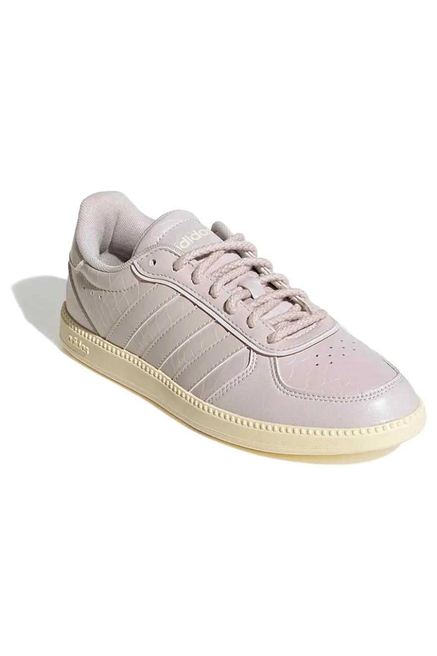 Sneakers rosa cipria effetto pelle con suola rialzata Adidas Breaknet Sleek