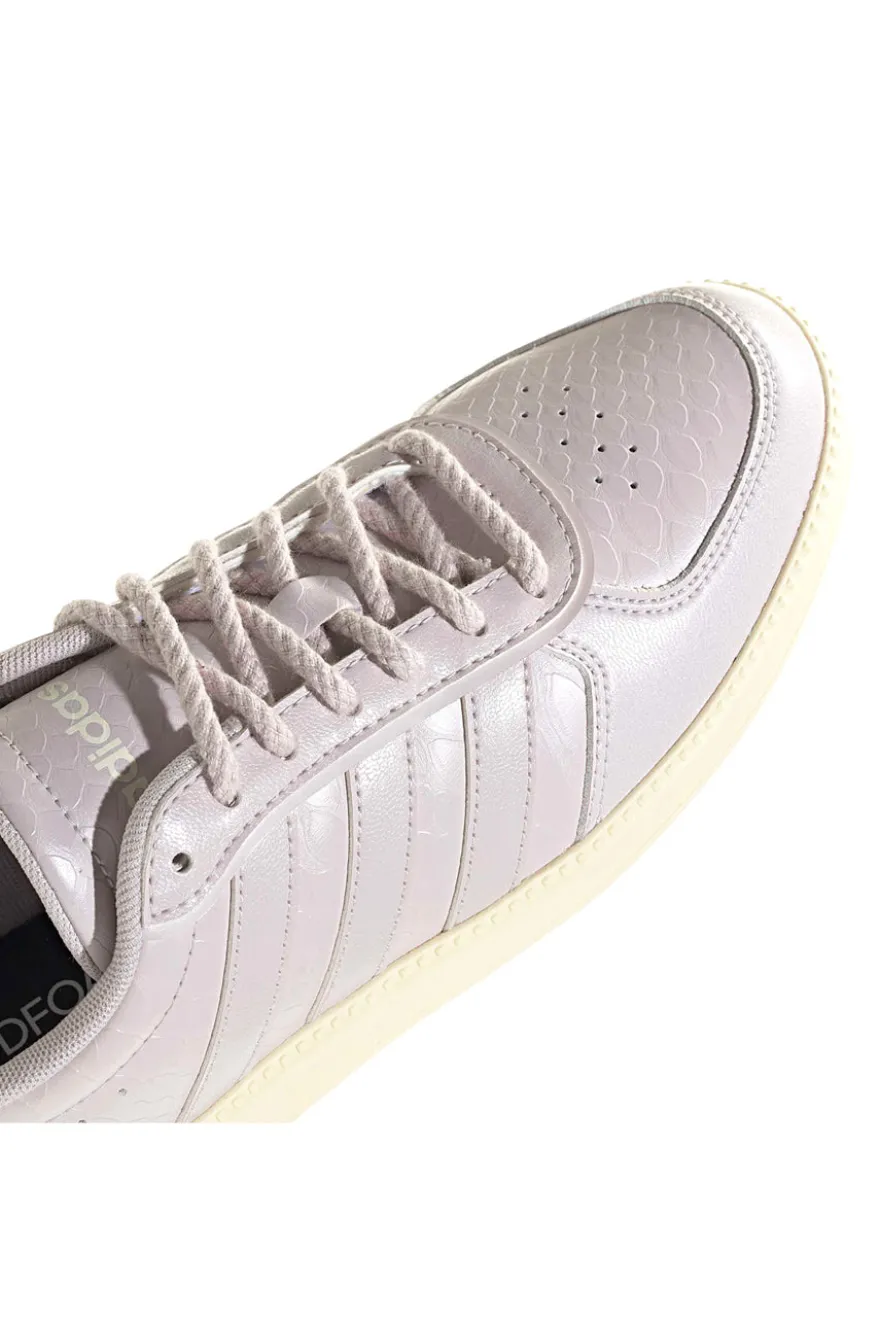 Sneakers rosa cipria effetto pelle con suola rialzata Adidas Breaknet Sleek