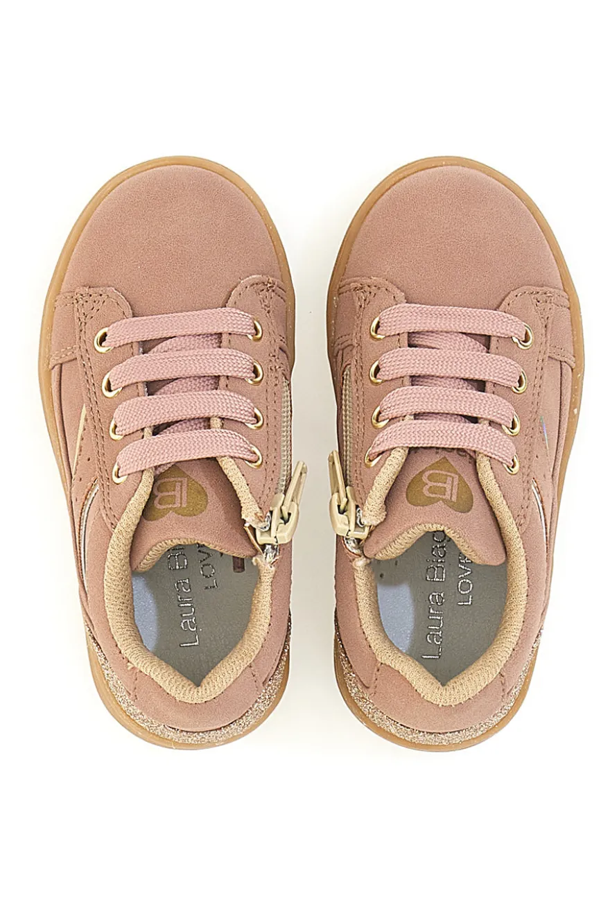 Sneakers rosa con glitter sul tallone Laura Biagiotti AG1767316631