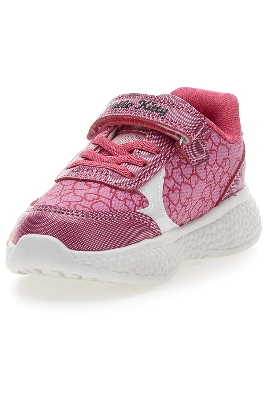 Sneakers rosa con luci e velcro Hello kitty H13056MC