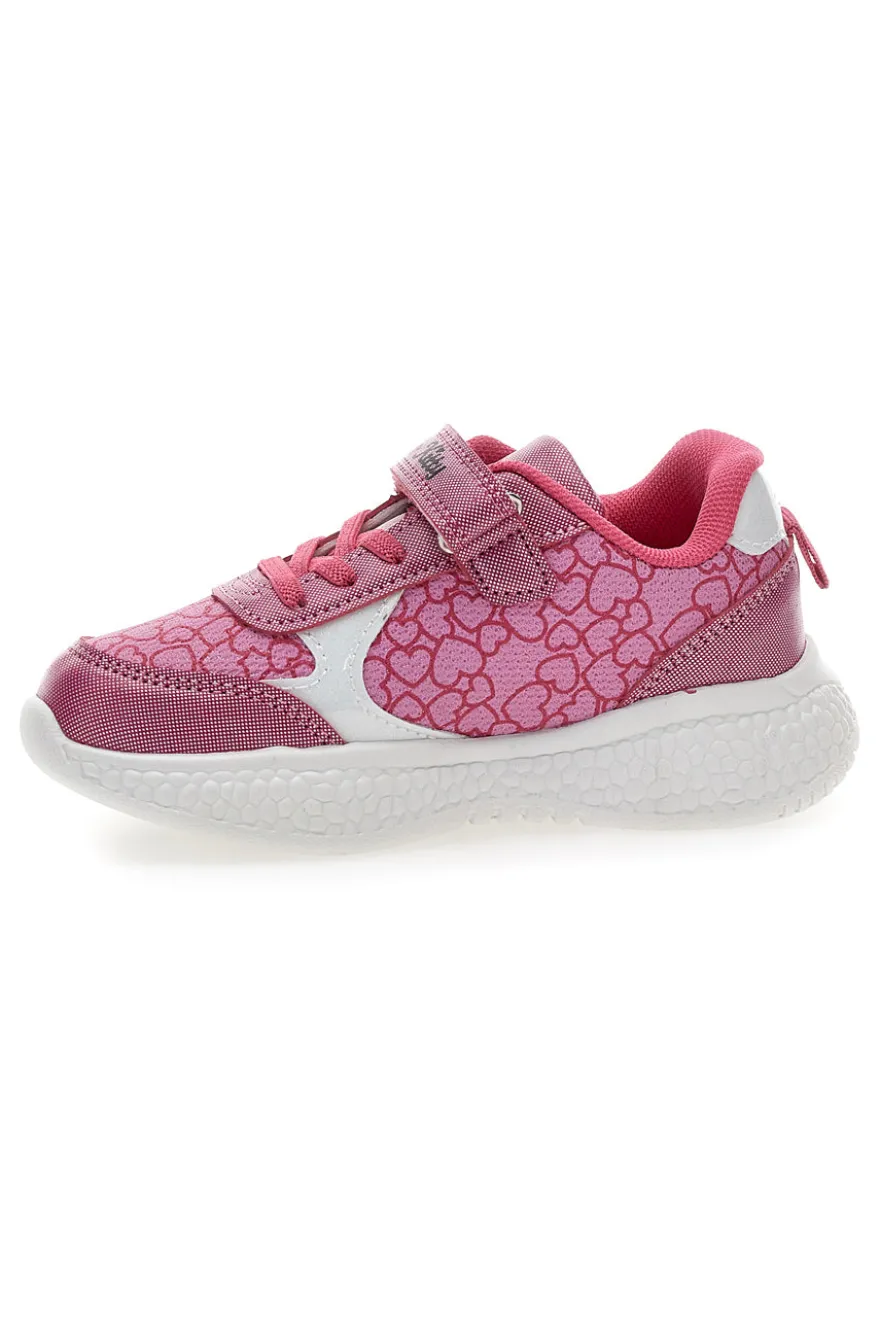 Sneakers rosa con luci e velcro Hello kitty H13056MC