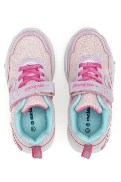 Sneakers rosa con luci e dettagli glitter M-Kids MG25104