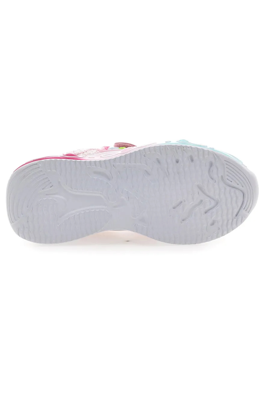 Sneakers rosa con luci e dettagli glitter M-Kids MG25104