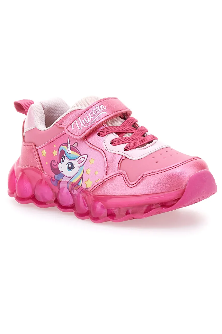 Sneakers rosa con luci Unicorn S8010192S