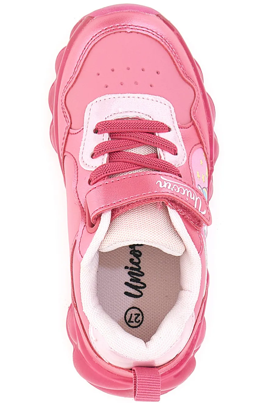 Sneakers rosa con luci Unicorn S8010192S
