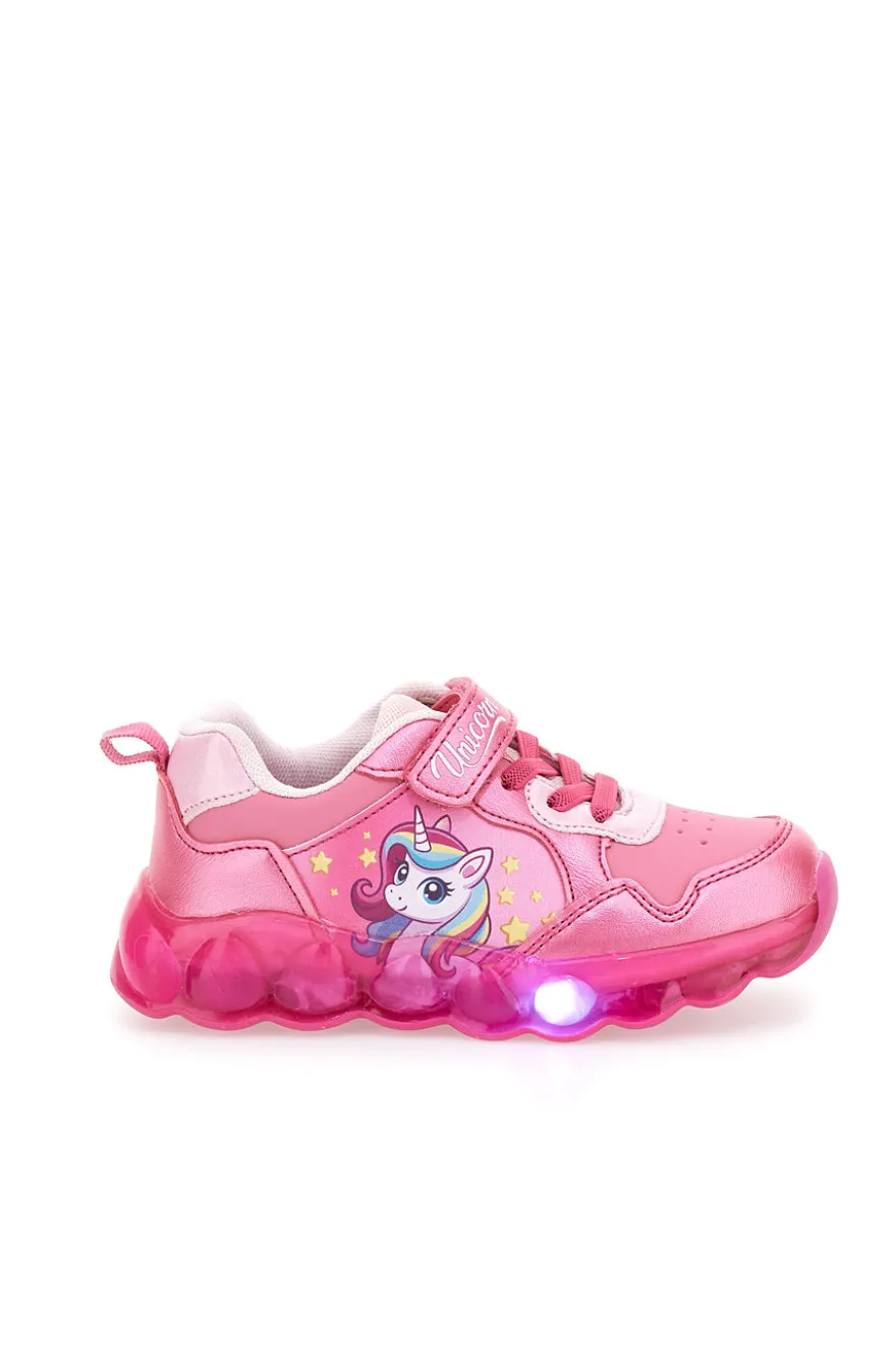 Sneakers rosa con luci Unicorn S8010192S