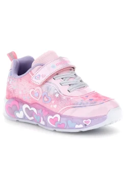 Sneakers rosa con strappi e luci Mkids MJ6036