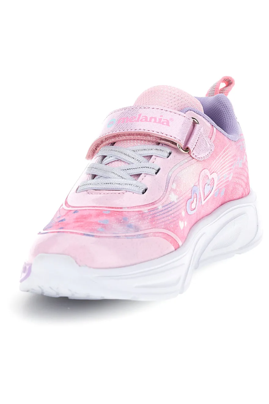 Sneakers rosa con strappi e luci Mkids MJ6036