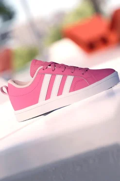 Sneakers rosa con strisce bianche in materiale riciclato Adidas VS Pace 2.0 K