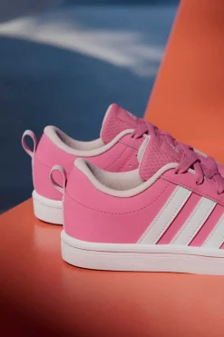 Sneakers rosa con strisce bianche in materiale riciclato Adidas VS Pace 2.0 K