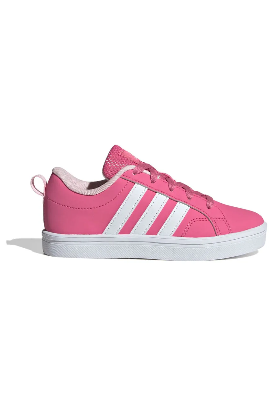Sneakers rosa con strisce bianche in materiale riciclato Adidas VS Pace 2.0 K