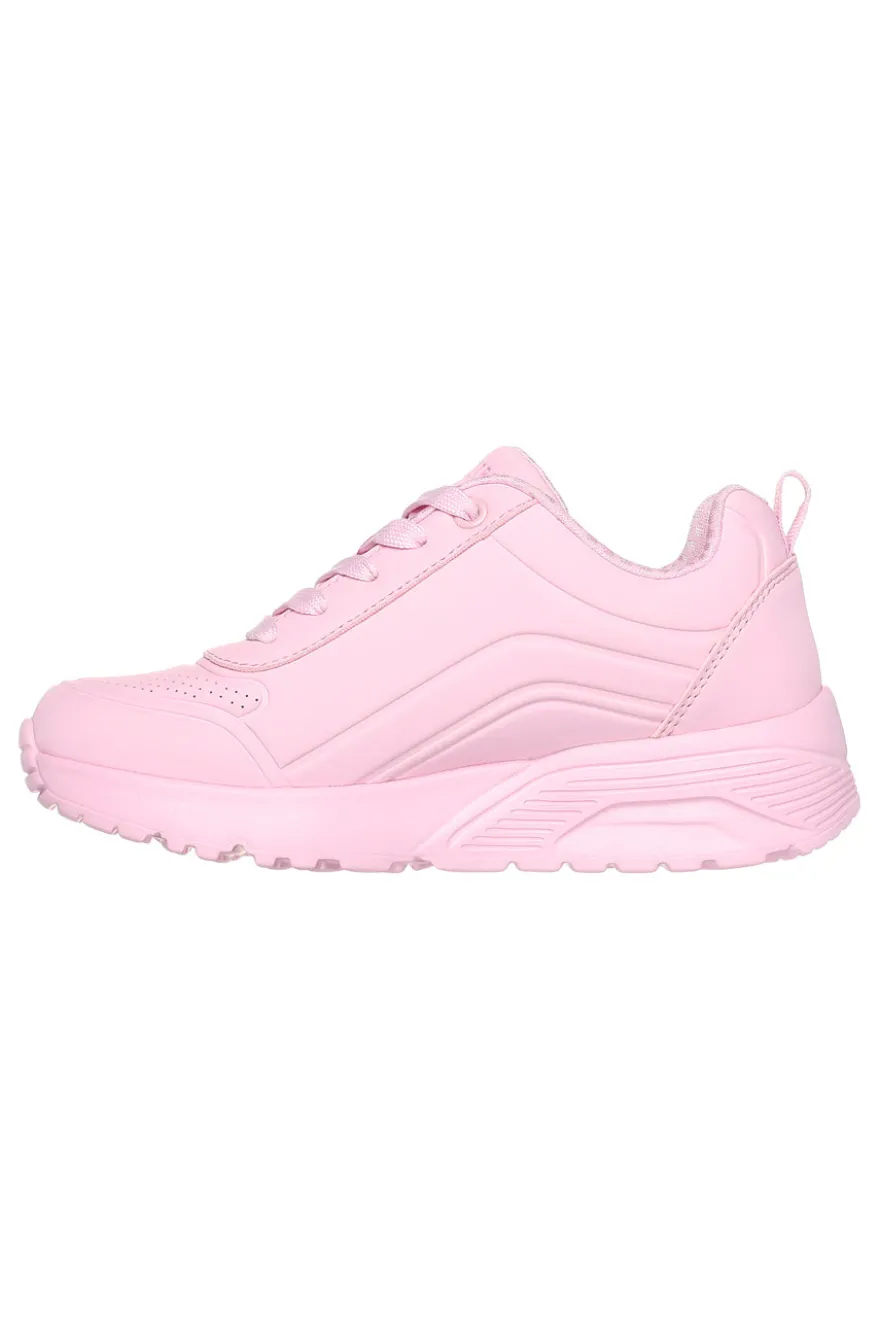 Sneakers rosa con zip laterale e platform Skechers Uno Lite Easy Zip