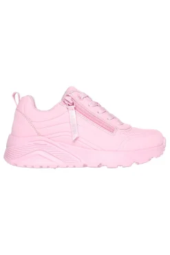 Sneakers rosa con zip laterale e platform Skechers Uno Lite Easy Zip