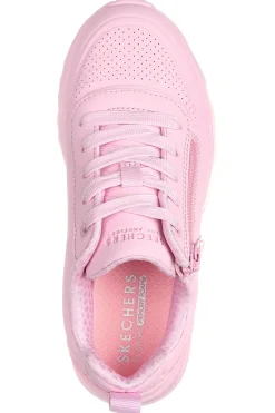 Sneakers rosa con zip laterale e platform Skechers Uno Lite Easy Zip