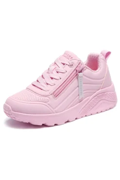 Sneakers rosa con zip laterale e platform Skechers Uno Lite Easy Zip