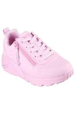 Sneakers rosa con zip laterale e suola platform Skechers Uno Lite Easy Zip