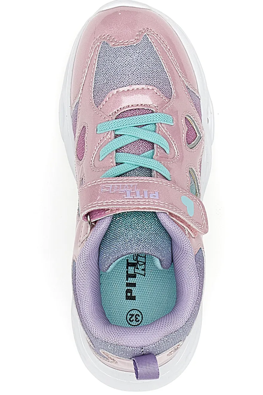 Sneakers Rosa e Bianche con Luci PITT KIDS K2517