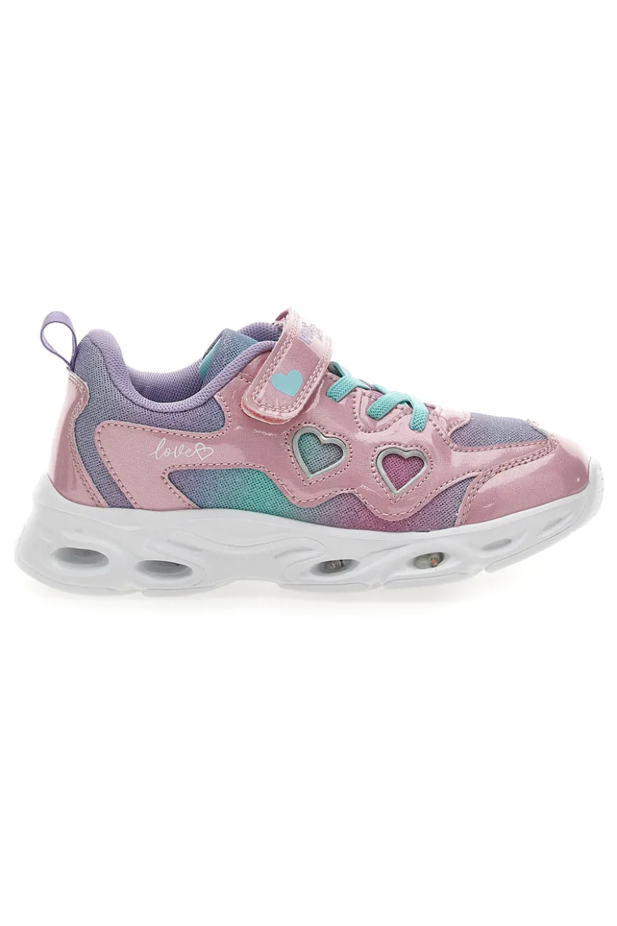 Sneakers Rosa e Bianche con Luci PITT KIDS K2517