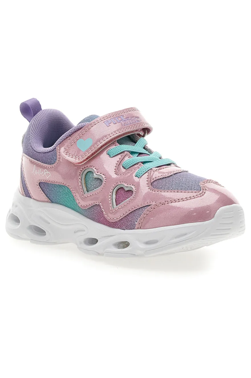 Sneakers Rosa e Bianche con Luci PITT KIDS K2517