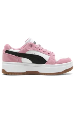 Sneakers rosa e bianche suola flatform Rebound Femme Low SD SoftFoam Puma