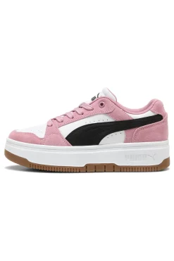 Sneakers rosa e bianche suola flatform Rebound Femme Low SD SoftFoam Puma