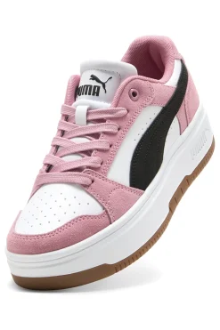 Sneakers rosa e bianche suola flatform Rebound Femme Low SD SoftFoam Puma