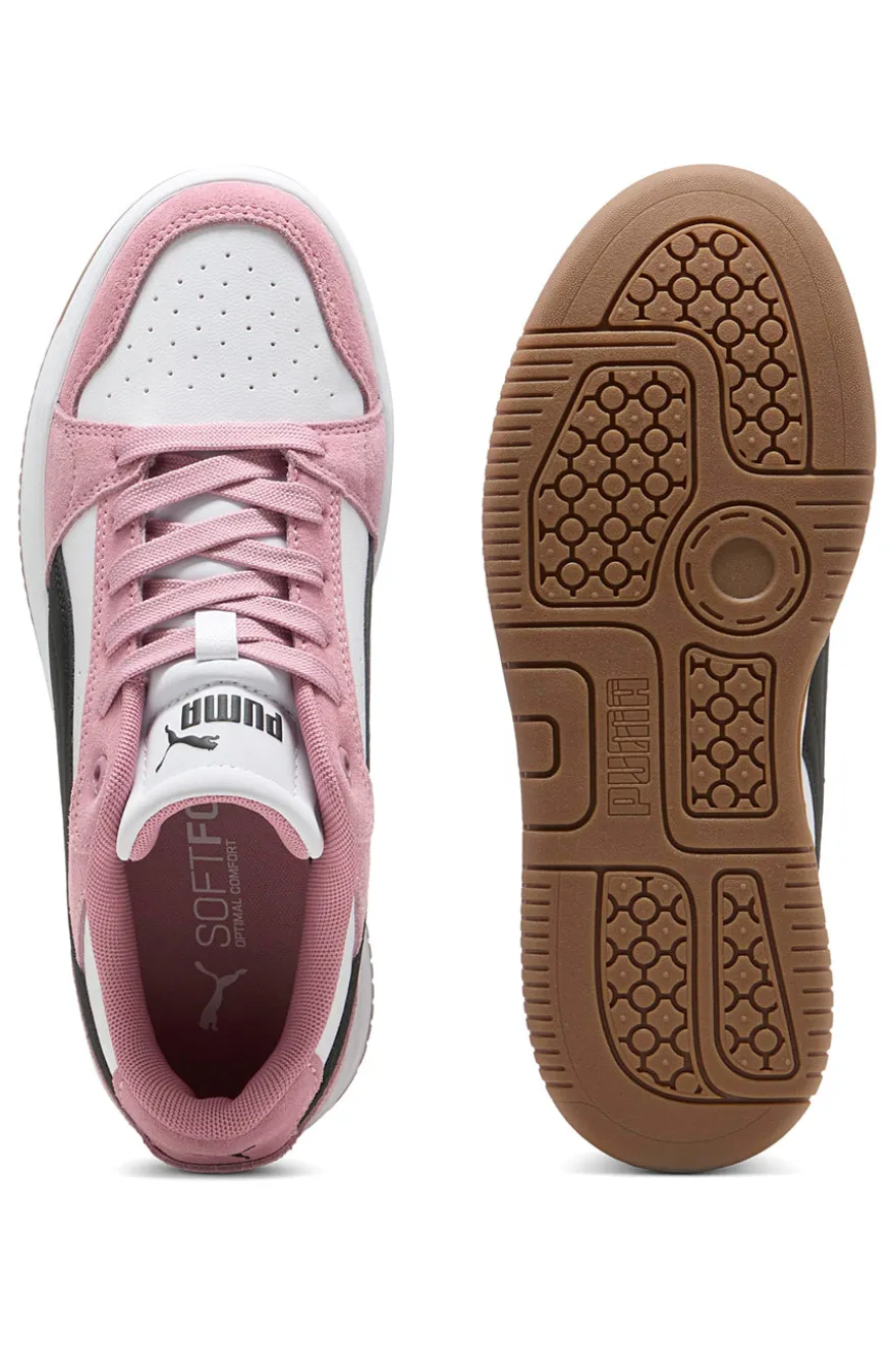 Sneakers rosa e bianche suola flatform Rebound Femme Low SD SoftFoam Puma