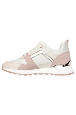 Sneakers Rosa e Oro con Tomaia in Pelle Skechers Street Runway - Posh Gal