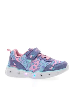 Sneakers Rosa e Viola con Velcro e Luci Integrate PITT KIDS K211270