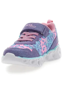 Sneakers Rosa e Viola con Velcro e Luci Integrate PITT KIDS K211270