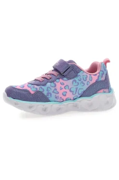 Sneakers Rosa e Viola con Velcro e Luci Integrate PITT KIDS K211270
