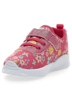 Sneakers rosa fantasia floreale primi passi Pitt kids PK1391G