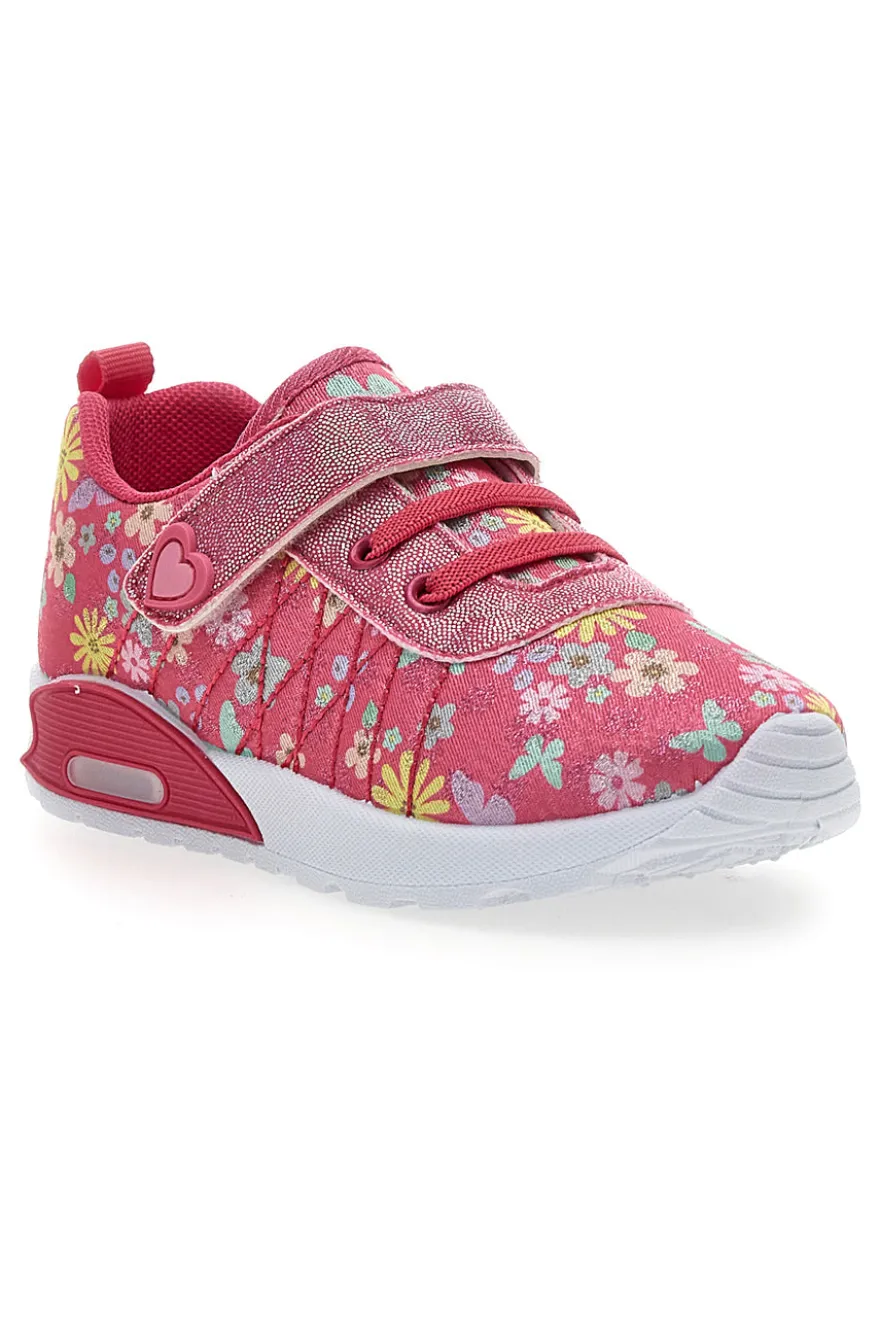 Sneakers rosa fantasia floreale primi passi Pitt kids PK1391G