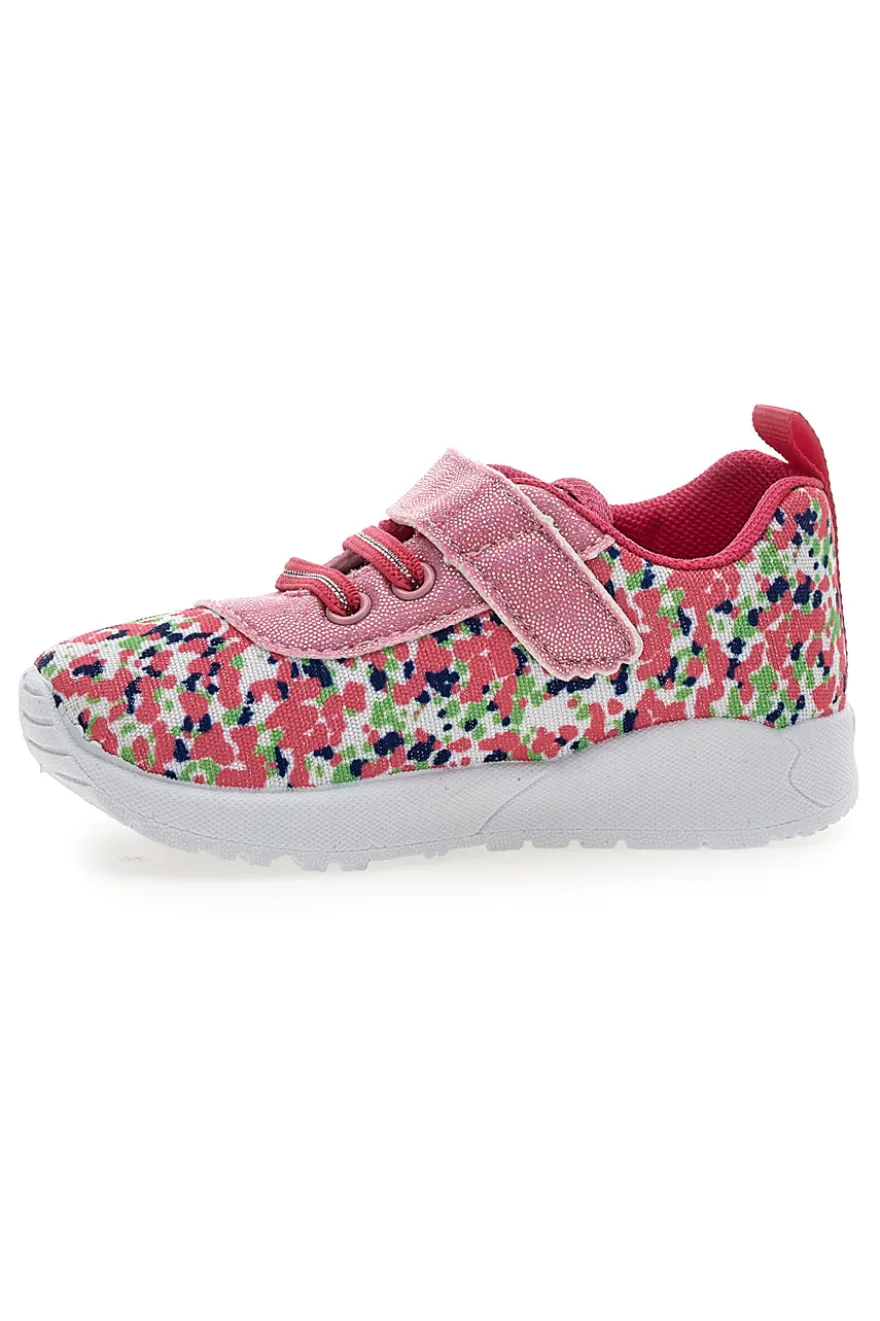 Sneakers rosa fantasia multicolor primi passi Pitt kids PK1394A