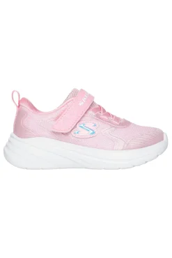 Sneakers rosa glitterate con chiusura a strappo Wave 92 Skechers