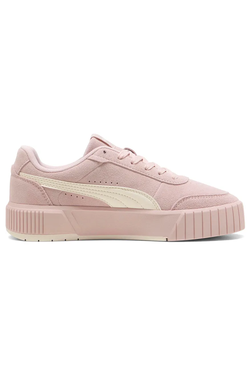 Sneakers rosa in suede con suola rialzata Puma CARINA MIA SD