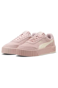 Sneakers rosa in suede con suola rialzata Puma CARINA MIA SD