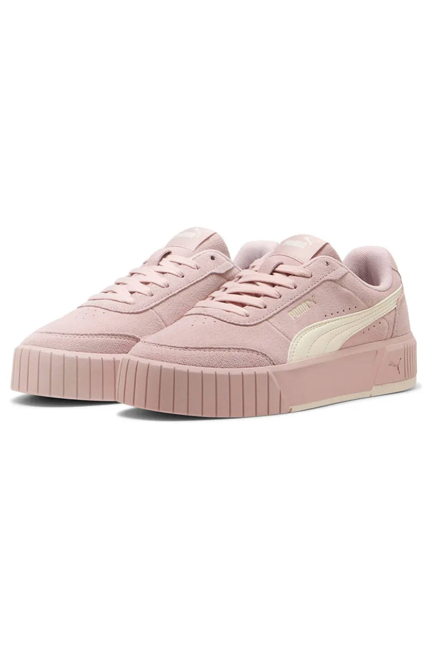 Sneakers rosa in suede con suola rialzata Puma CARINA MIA SD