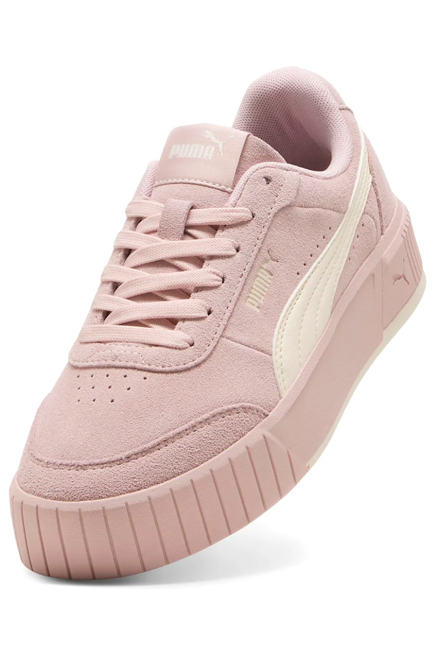 Sneakers rosa in suede con suola rialzata Puma CARINA MIA SD