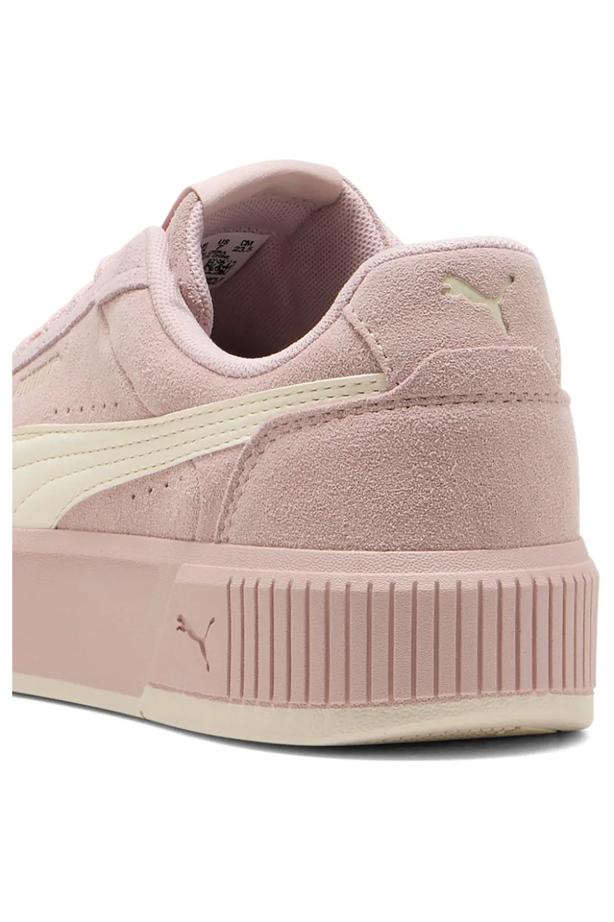 Sneakers rosa in suede con suola rialzata Puma CARINA MIA SD