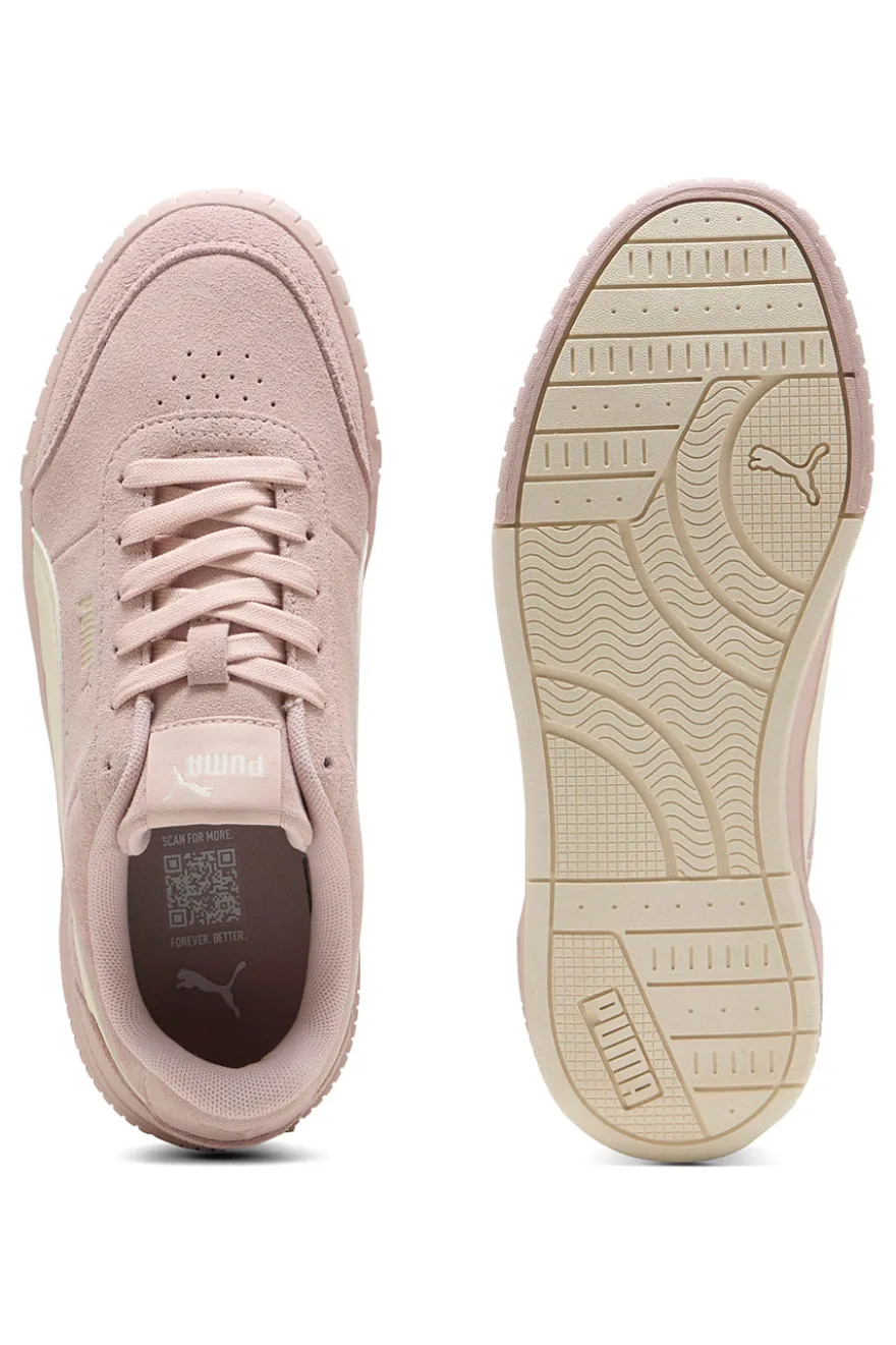 Sneakers rosa in suede con suola rialzata Puma CARINA MIA SD