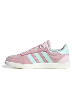 Sneakers rosa in suede con strisce azzurre e suola preformata Adidas Breaknet Sleek J