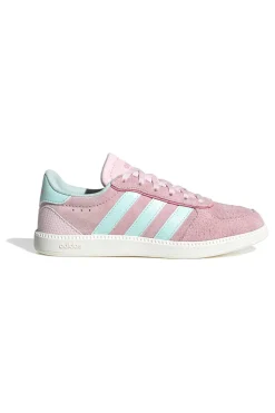 Sneakers rosa in suede con strisce azzurre e suola preformata Adidas Breaknet Sleek J
