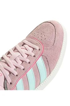Sneakers rosa in suede con strisce azzurre e suola preformata Adidas Breaknet Sleek J